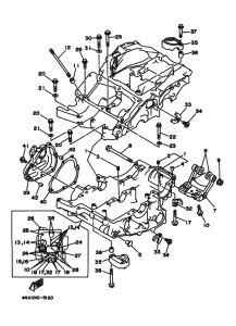 TRX850 Картер двигателя