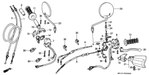 XRV750 Handle lever / switch /  cable