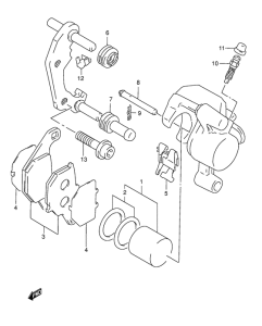 AN125 Передний суппорт