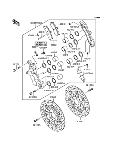 ZX900 Передний тормоз