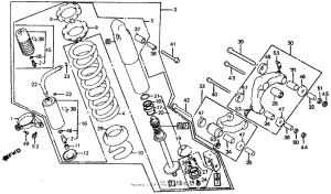 XR500R Rear shock absorber 81-82