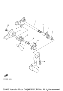 YZ125M1 Вал переключения