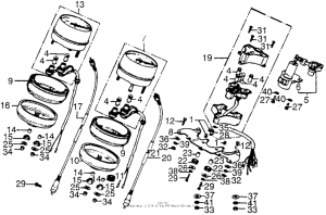 CB550 Meter + pilot lamp + key