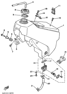 YZ125 Топливный бак