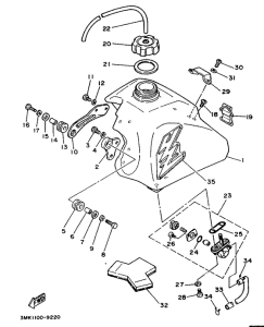 YZ80A Топливный бак