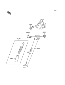 ZX400 Подножка