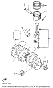 XJ600SH Коленчатый вал и Поршень