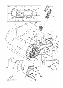 MW125A Крышка картера двигателя