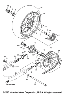 XVS1300CU Переднее колесо