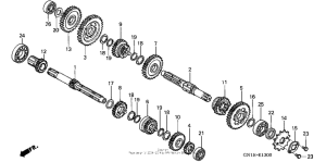 CRF80F Трансмиссия