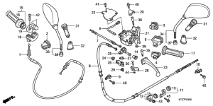 PES150 Handle lever / switch / cable
