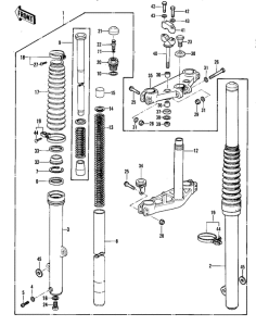 KDX420 Вилка передней оси