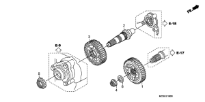ST1300 Ремкомплект главной пары дифференциала