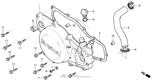 CR500R Right crankcase cover 85-86