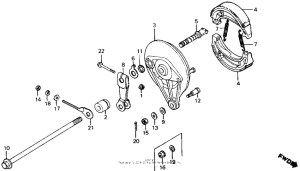 CT110 Задний тормоз