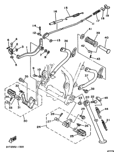 XT350 Soporte . apoyapie