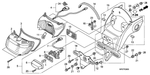 VT750C2 Taillight unit ass`y