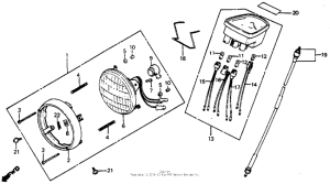 C70 Headlight + speedometer