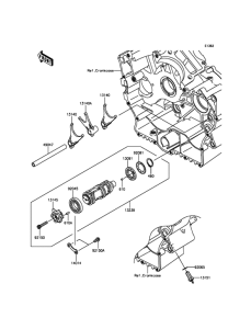 VN900 Валы и вилки переключения передач