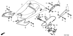 VTR250 Seat / side cover