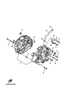 TTR225 Картер двигателя