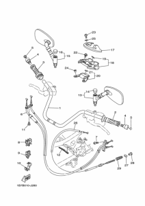 CP250 Рулевой рычаг и кабель