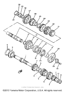 XJ550RH Трансмиссия