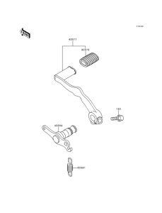 KLE500 Педаль тормоза