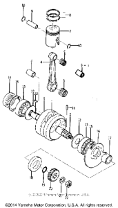 YJ2 Коленвал и поршни