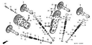 VTR1000SP Распред вал / клапана