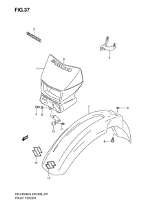 DR-Z400 Переднее крыло