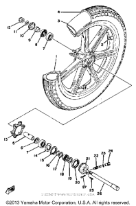 XS400F Переднее колесо