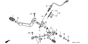 CB750F Brake pedal assy