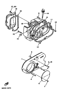 FS1 Crankcase cover ass`y  (v