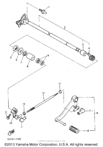 FZR1000EC Вал переключения