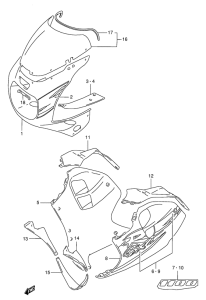 GSX-R1100 Cowling body