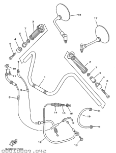 XV250S Steering handle. cable