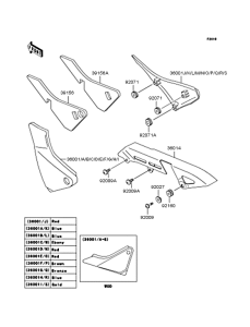 ZR400 Боковые обтекатели