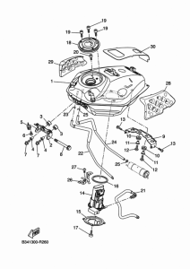 XSR700 Топливный бак