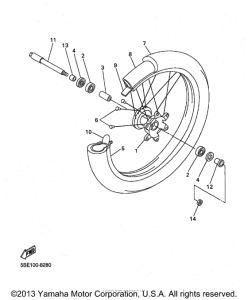 YZ400FK Переднее колесо