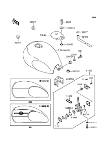 BJ250 Топливный бак