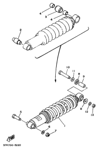XT350 Задняя подвеска