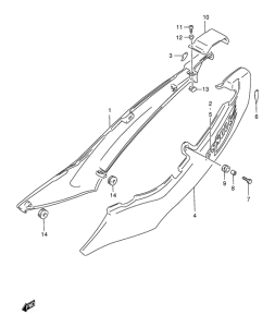 GS500 Обтекатель задний