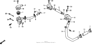 VFR750F Water pipe + thermostat