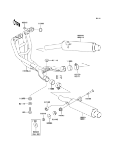 ZX600 Muffler comp