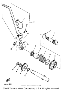 YZ490K Кик стартер