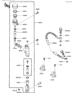 KX500 Задний тормозной цилиндр