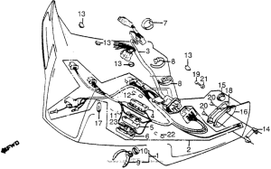 GL1100I Gl1100i fairing wire harness