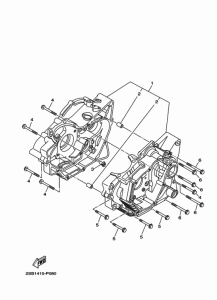 YS125-5C Картер двигателя