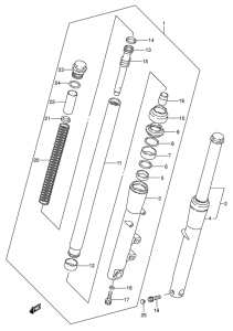 VS800 Передняя вилка